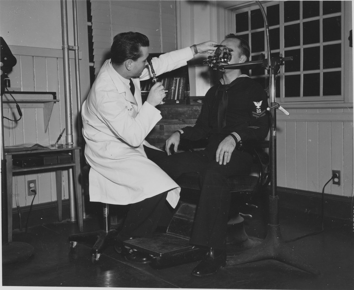 Eye examination using clinical equipment